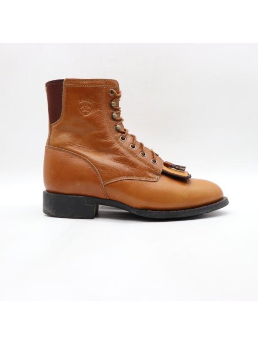 Ariat Heritage Lacer II Women's 6.5 B Riding Lace Up Tasseled Kiltie Boot Brown